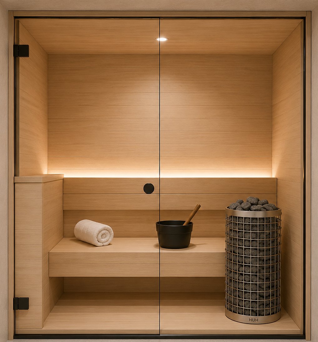Privésauna in elk appartement — artist's impression