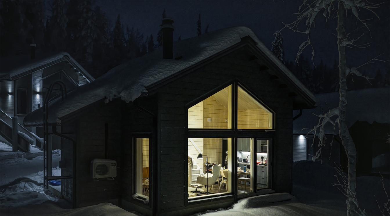 Villa Mokum bij avond